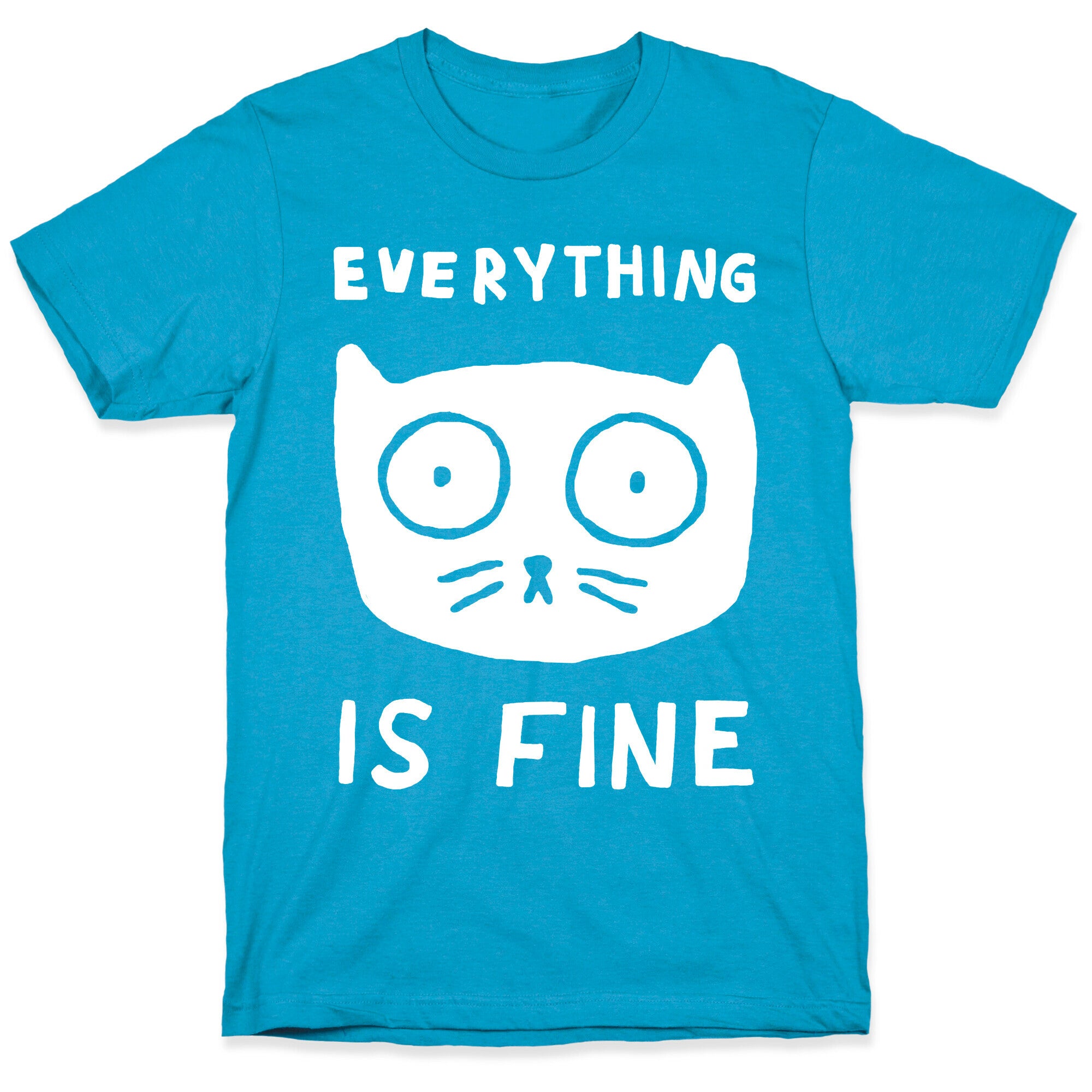 Everything Is Fine Cat Unisex Triblend Tee